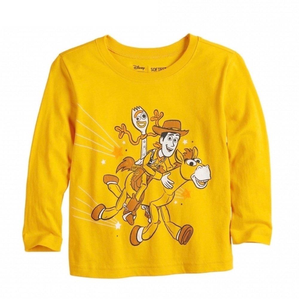 New! Disney Toy Story Woody Forky Bullseye Baby Toddler Long Sleeve Tee Shirt